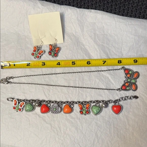 Brighton Silver Necklace, Bracelet & Earrings Set 290 - Picture 8 of 10